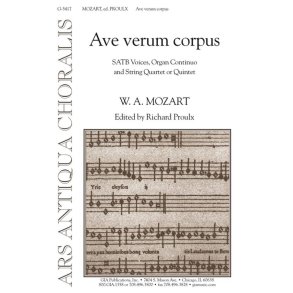 Ave Verum Corpus : String Quintet - 2 Violins, Viola, Cello, Bass, Organ