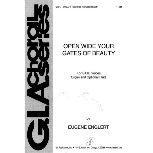 Open Wide Your Gates of Beauty : Flute