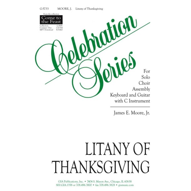 Litany of Thanksgiving
