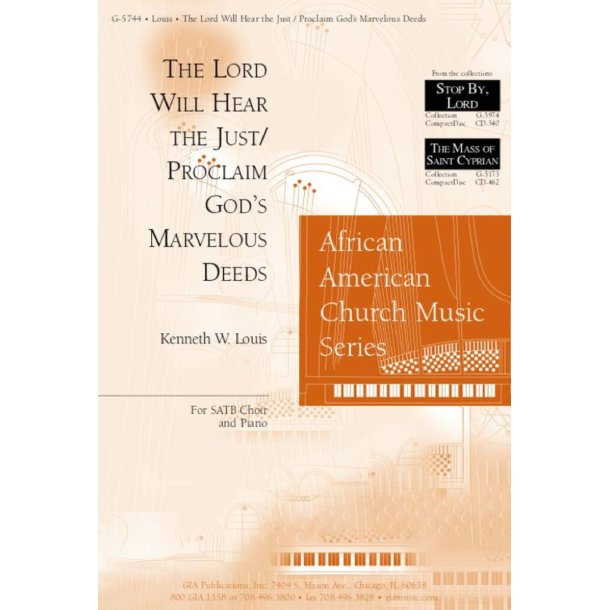 Lord Will Hear the Just : Proclaim God's Marvelous Deeds
