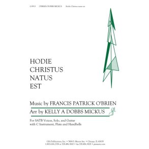 Hodie Christus Natus Est : 7 Handbells, Flute, Guitar