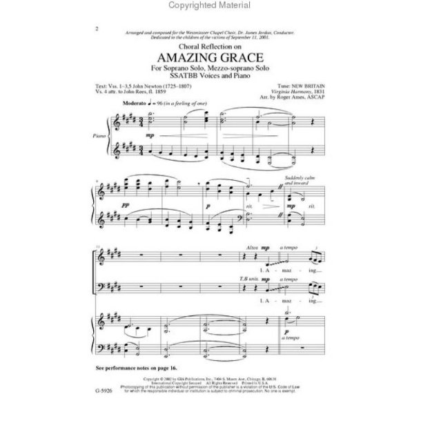 Choral Reflection on Amazing Grace