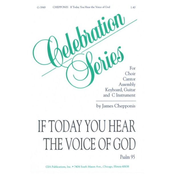 If Today You Hear the Voice of God : C Instrument