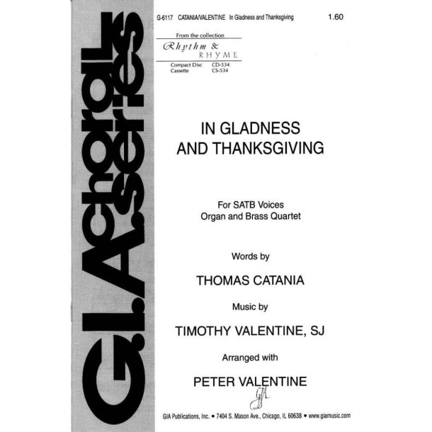 In Gladness and Thanksgiving