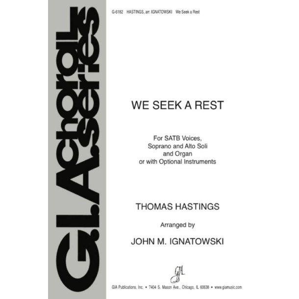 We Seek a Rest - Instrument : String Quartet - 2 Violins, Viola, Cello, Horn in F, Continuo