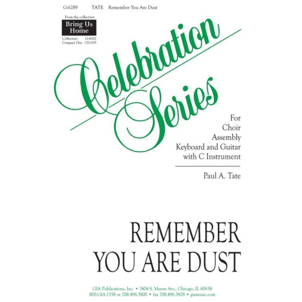 Remember You Are Dust : C Instrument