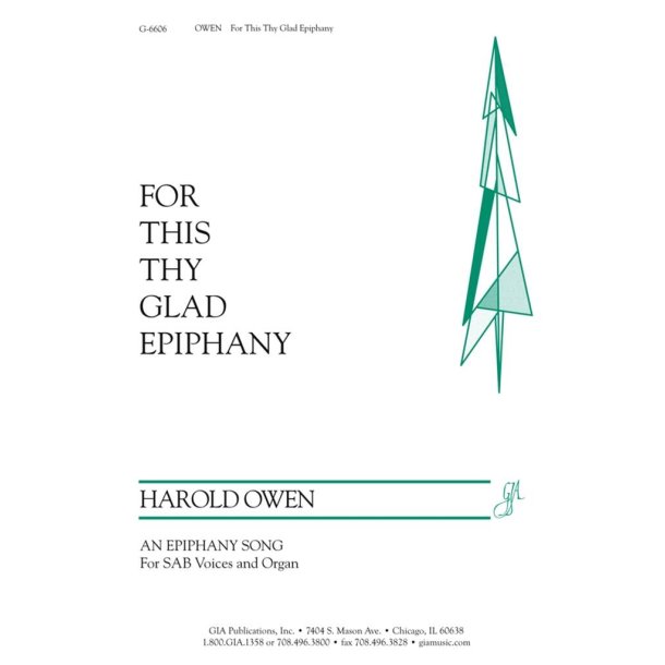 For This Thy Glad Epiphany