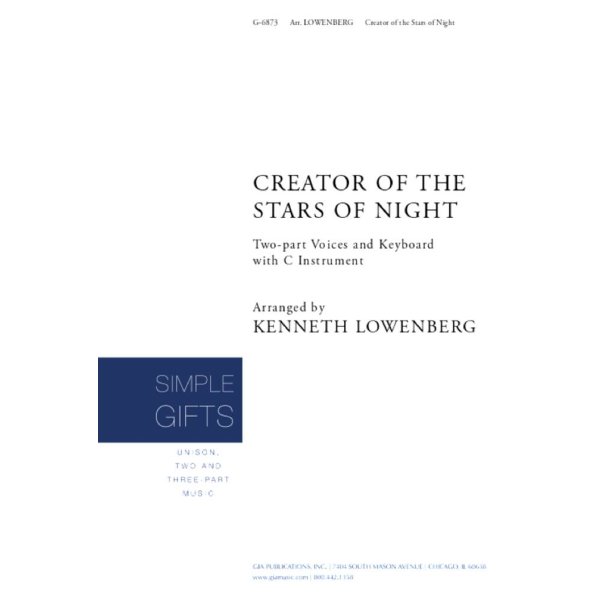 Creator of the Stars of Night - Instrument part