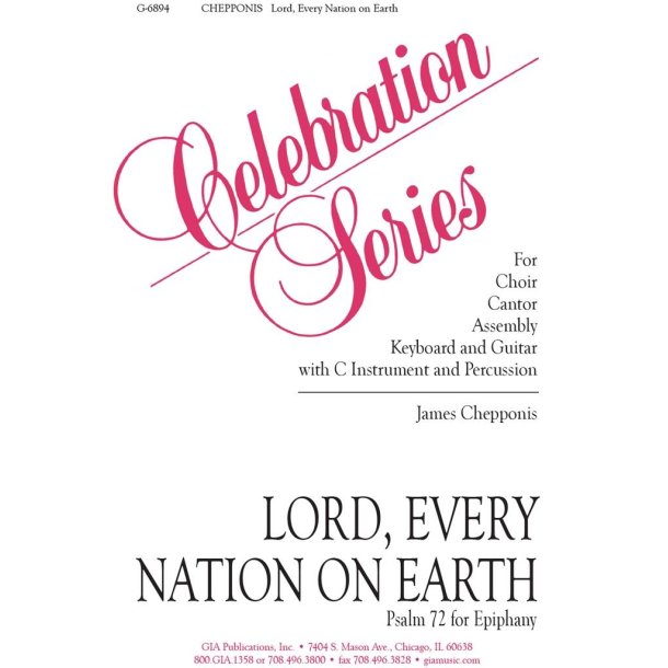 Lord, Every Nation on Earth : C Instrument, Percussion