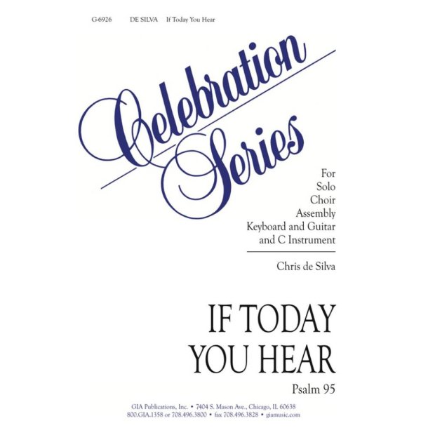 If Today You Hear - Instrument part