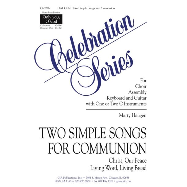 Two Simple Songs for Communion: : 2 C Instruments