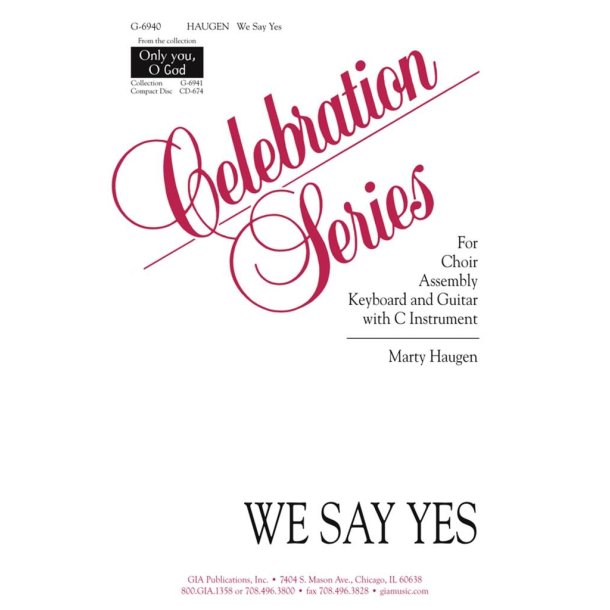 We Say Yes : C Instrument