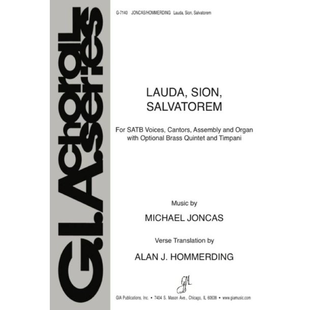 Lauda, Sion, Salvatorem : Full score and parts: Horn in F- 2 Trumpets- 2 Trombones- and Timpani