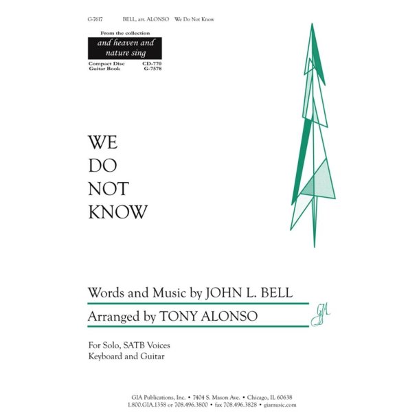 We Do Not Know : Guitar