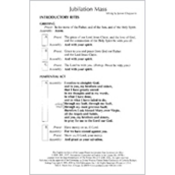 Jubilation Mass - Assembly : Revised Order of Mass 2010