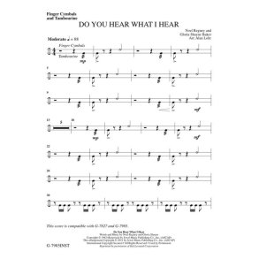 Do You Hear What I Hear-Instrument parts : Finger Cymbal and Tambourine G-7827INST