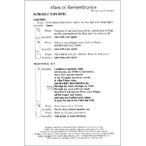 Mass of Remembrance - Assembly : Revised Order of Mass 2010