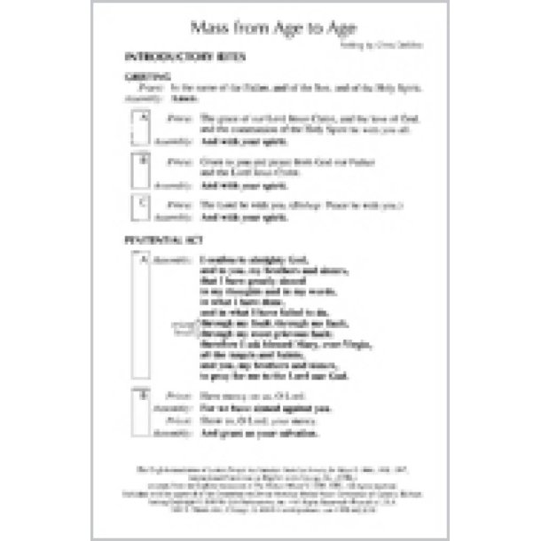 Mass from Age to Age - Assembly : Revised Order of Mass 2010