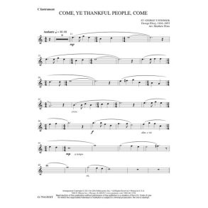 Come, Ye Thankful People, Come - Instrument part