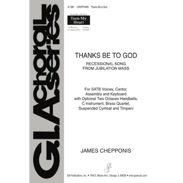 Thanks Be to God : Brass Quartet, Percussion and Full Score
