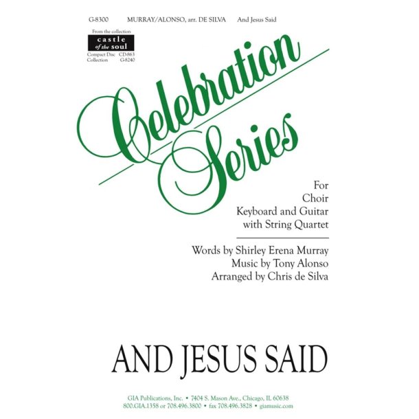 And Jesus Said - instrument parts : Violin I, Violin II, Viola, Cello