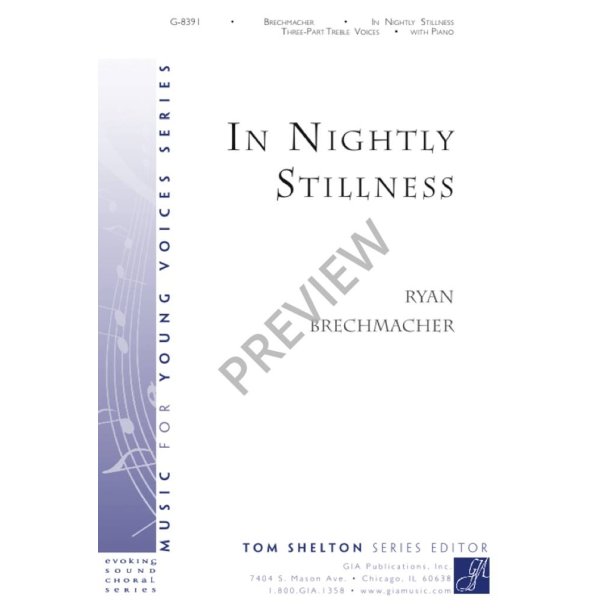 In Nightly Stillness : Three-part treble and piano