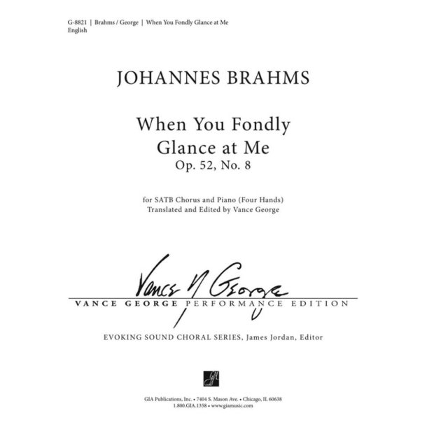 When You Fondly Glance at Me