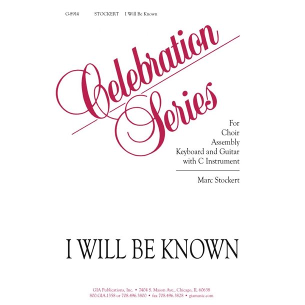 I Will Be Known : C Instrument