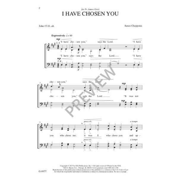I Have Chosen You
