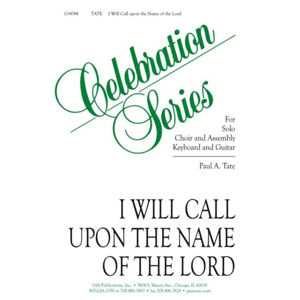 I Will Call Upon the Name of the Lord-Guitar Ed.