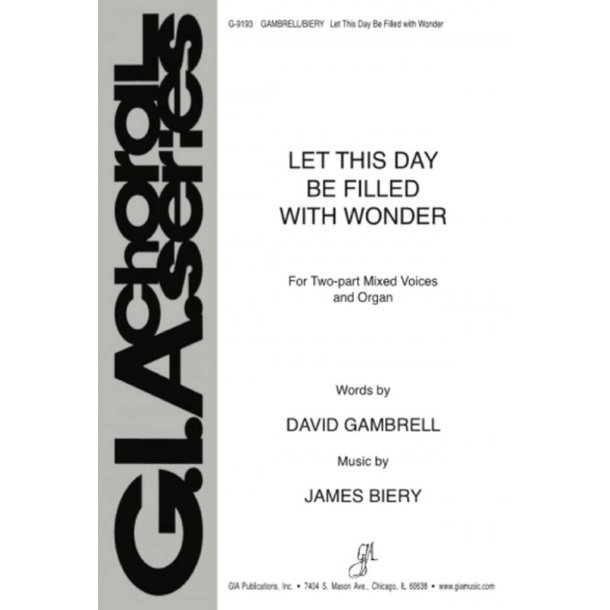 Let This Day Be Filled With Wonder