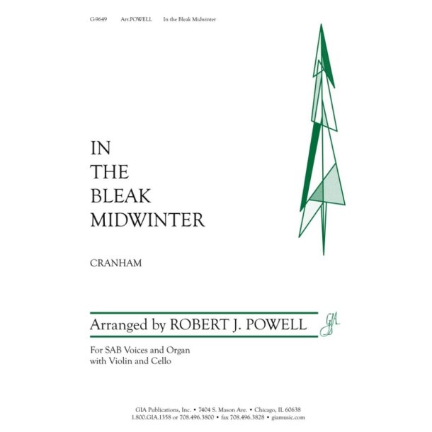 In the Bleak Midwinter : SAB, Violin, Cello and Organ