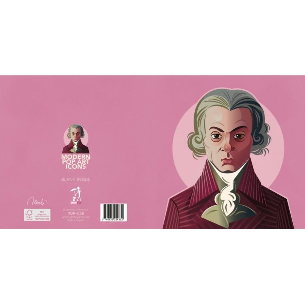 Pop Art Icons Mozart Card