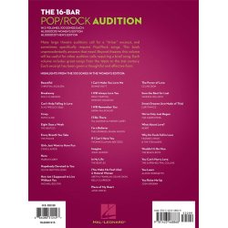 The 16-Bar Pop/Rock Audition : 100 Hit Songs Excerpted for Successful Auditions Women's Edition Voice and Piano
