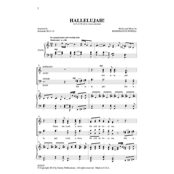 Hallelujah : from The Cry of Jeremiah