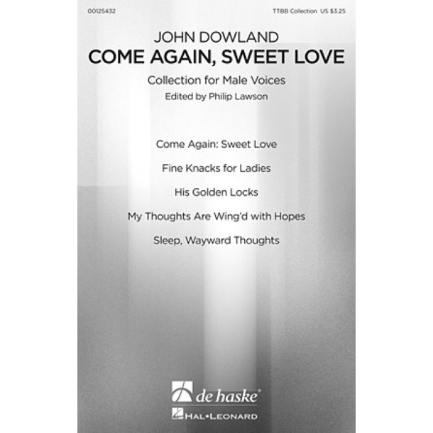 Come Again, Sweet Love : Collection for Male Voices