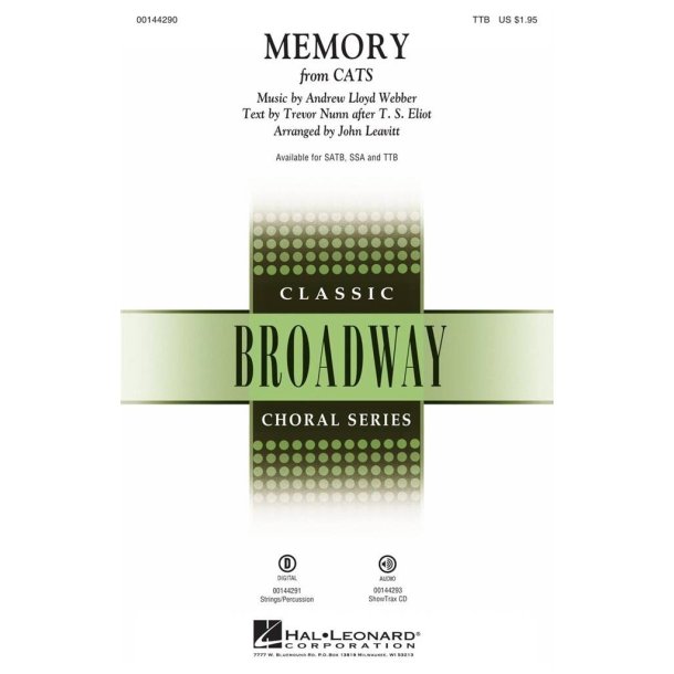 Andrew Lloyd Webber: Memory From Cats (Arr. Leavitt) (TTB)