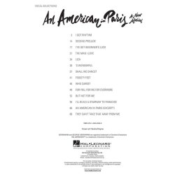 An American in Paris : Vocal Line with Piano Accompaniment