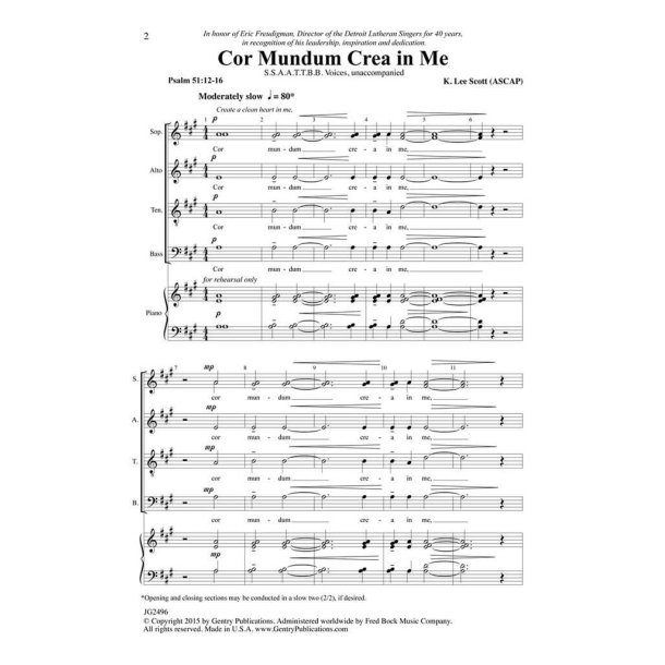 Cor Mundum Crea In Me