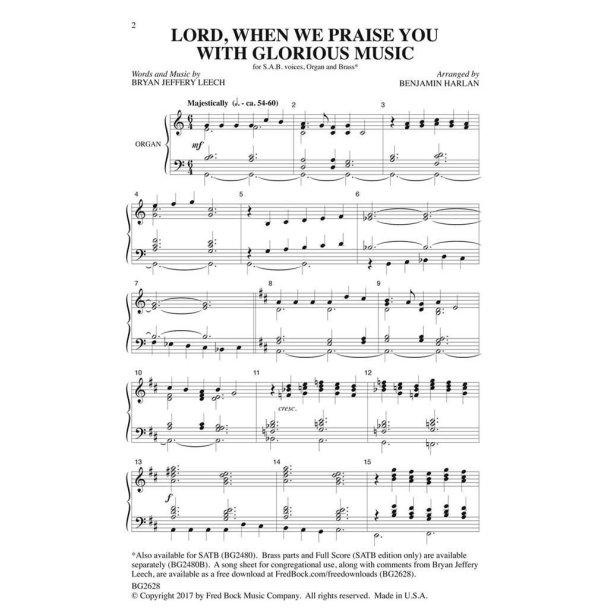 Lord, When We Praise You with Glorious Music
