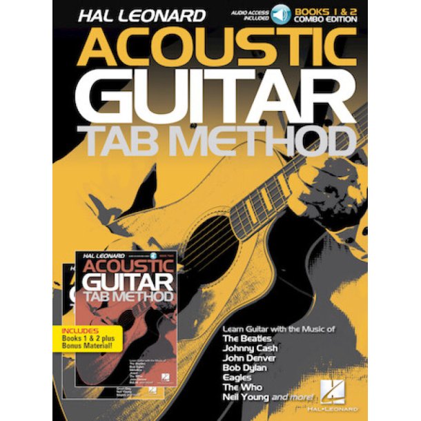 Hal Leonard Acoustic Guitar Tab Method - Combo Ed. : Books 1 &amp; 2 with Online Audio, Plus Bonus Material