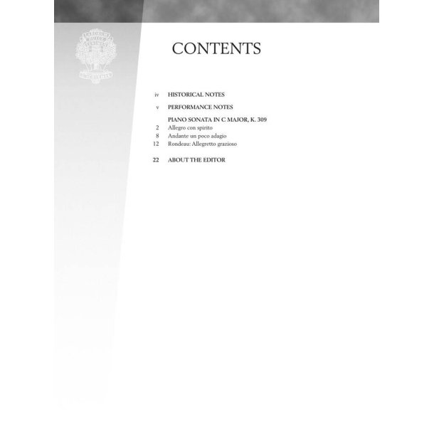 Piano Sonata in C Major, K.309 : Schirmer Performance Editions