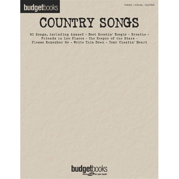 Country Songs : Budget Books