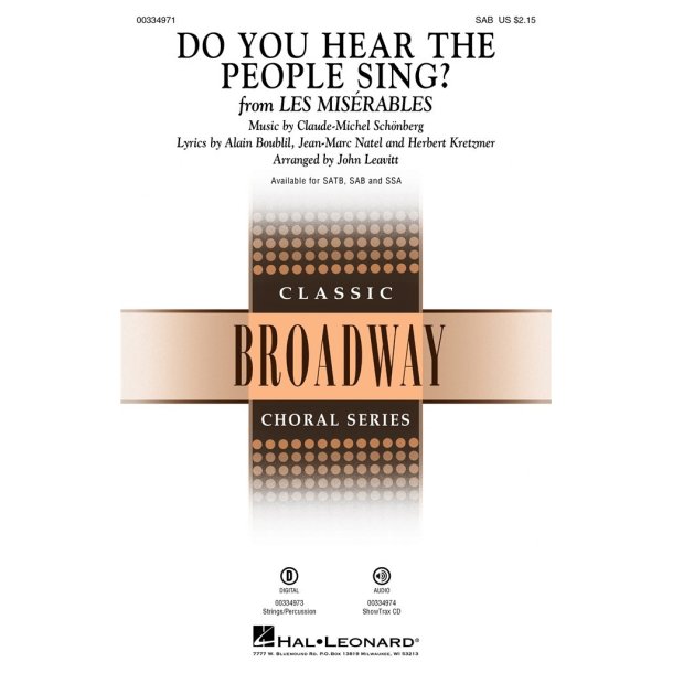 Do You Hear the People Sing? : from Les Mis&eacute;rables