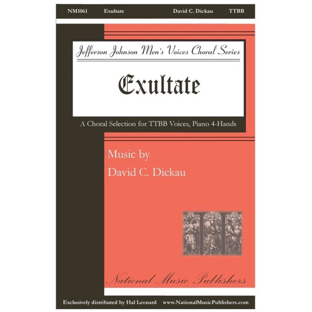 Exultate : TTBB, Piano/4 Hands