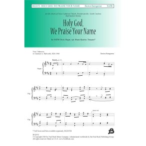Holy God, We Praise Your Name