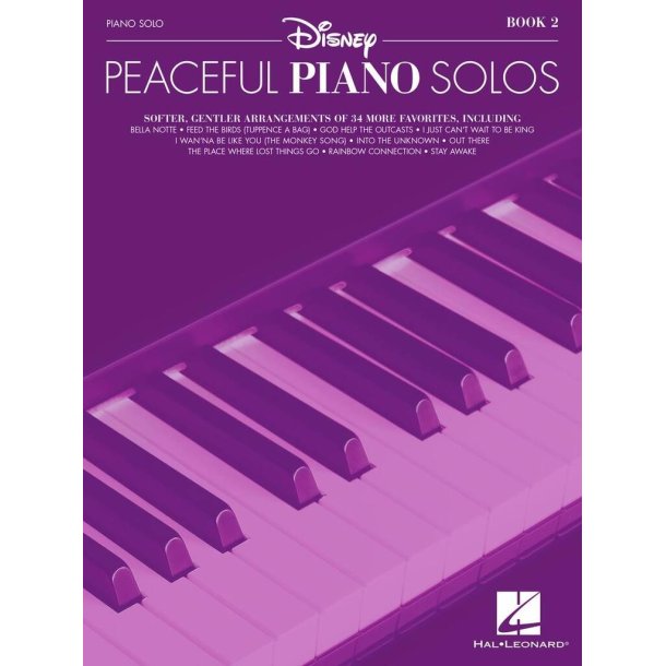 Disney Peaceful Piano Solo - Book 2 : Softer, gentler arrangements of 34 more favorites