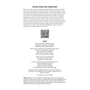 What I Can Change : Voices in Harmony