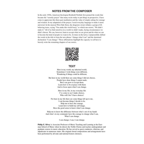 What I Can Change : Voices in Harmony