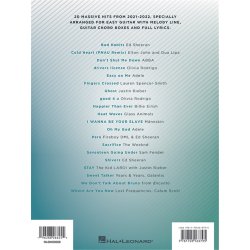 Chart Hits of 2021-2022 - easy guitar